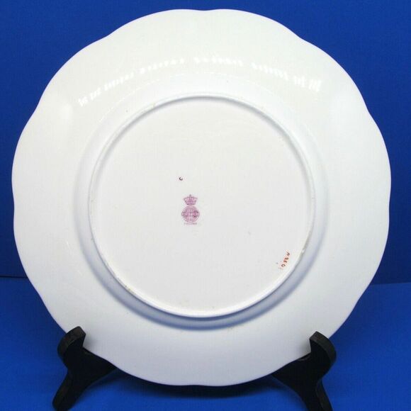 Minton Floral Scalloped Edge 9" Plate made In England Circa 1912 - Picture 2 of 10